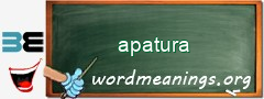 WordMeaning blackboard for apatura